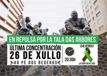 Amigos da Terra y Greenpeace apoyan la concentración por los 128 árboles de la Gran Vía de Vigo