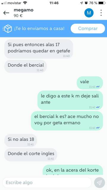 Conversación entre Antonio, el amigo de Alejandro, y el supuesto ladrón.