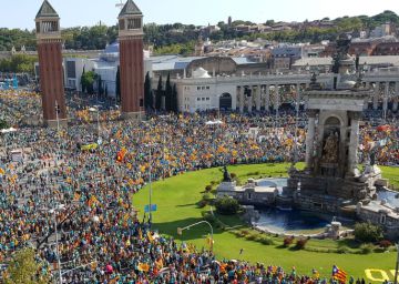 La participació en la Diada cau per la divisió dels partits secessionistes