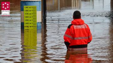 El municipio e Nules, inundado por el temporal hoy miércoles.