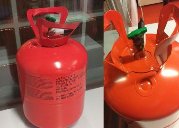 Los Mossos intervienen una bombona de gas helio vacía en Barcelona