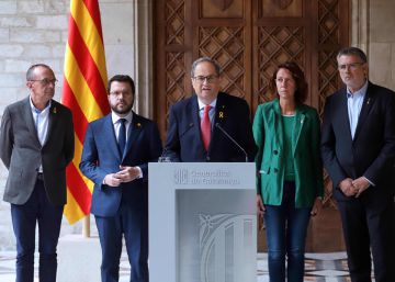 Aragonès vuelve a secundar a Torra pese al distanciamiento de Esquerra