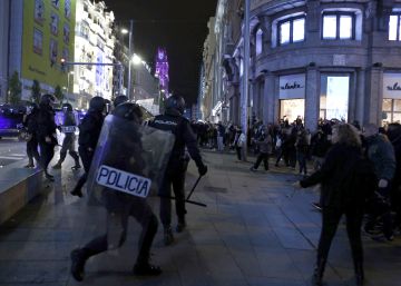 26 heridos y 10 detenidos en Madrid tras las cargas contra un grupo de manifestantes por la sentencia del ‘procés’