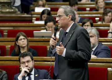 El presidente de la Generalitat, Quim Torra, este miércoles en el Parlament.