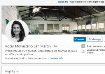Rocío Monasterio falseó en su currículum la fecha en la que terminó arquitectura