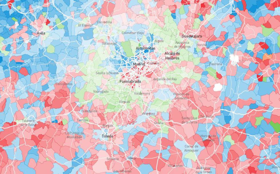 Pincha sobre la imagen para navegar por el mapa de voto municipio a municipio.