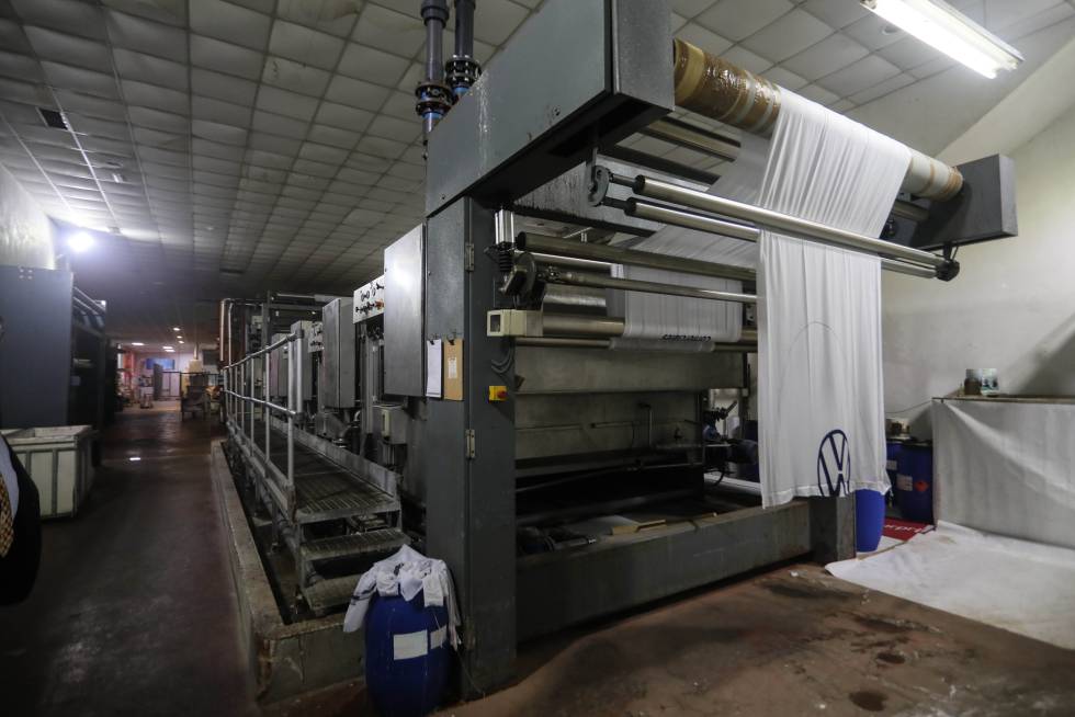 Una de las máquinas de la fábrica Bansodi S.L., en Colmenar Viejo (Madrid).