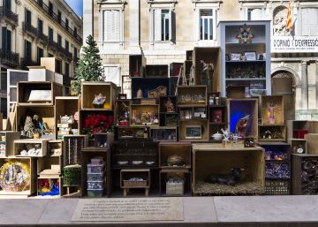 No hi ha pessebre sense polèmica a la plaça Sant Jaume de Barcelona