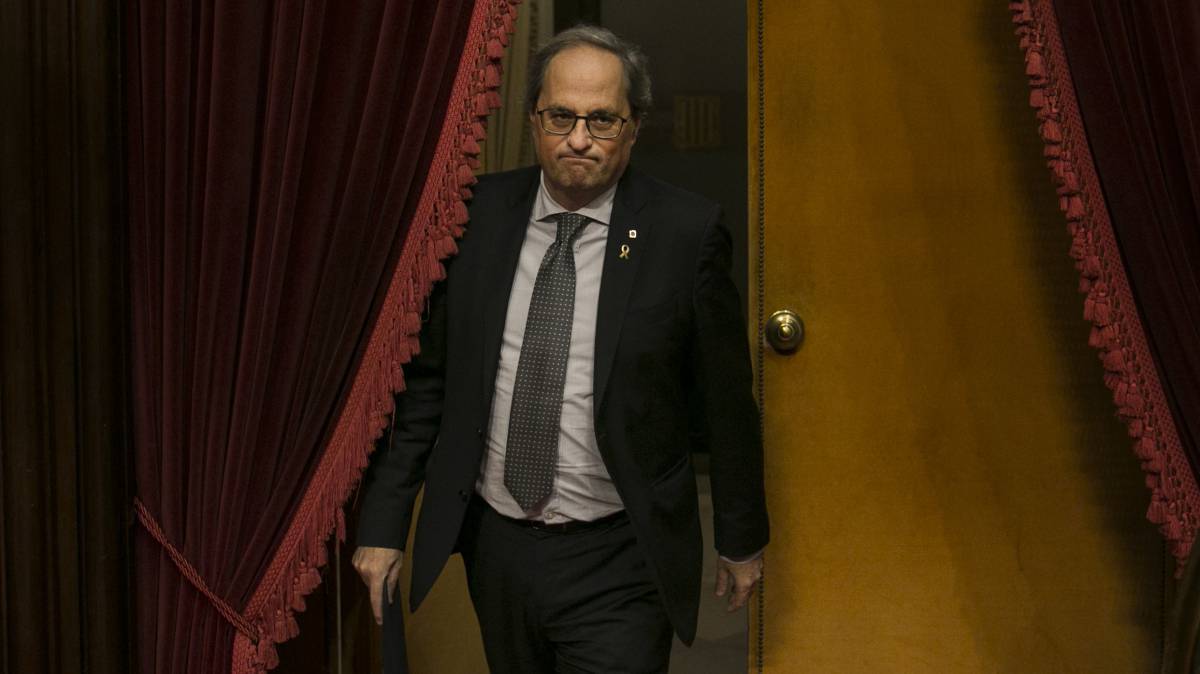 Quim Torra, este miércoles, en el Parlament.