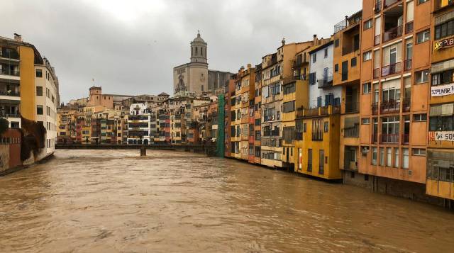 El río Onyar, este martes.