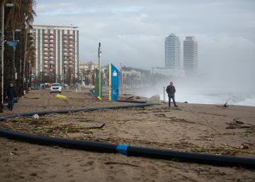 Les platges de Barcelona i el Maresme desapareixen per l’efecte del temporal Glòria