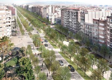 Barcelona eliminará dos carriles para coches de la Meridiana hasta Fabra i Puig Barcelona eliminará dos carriles para coches de la Meridiana hasta Fabra i Puig