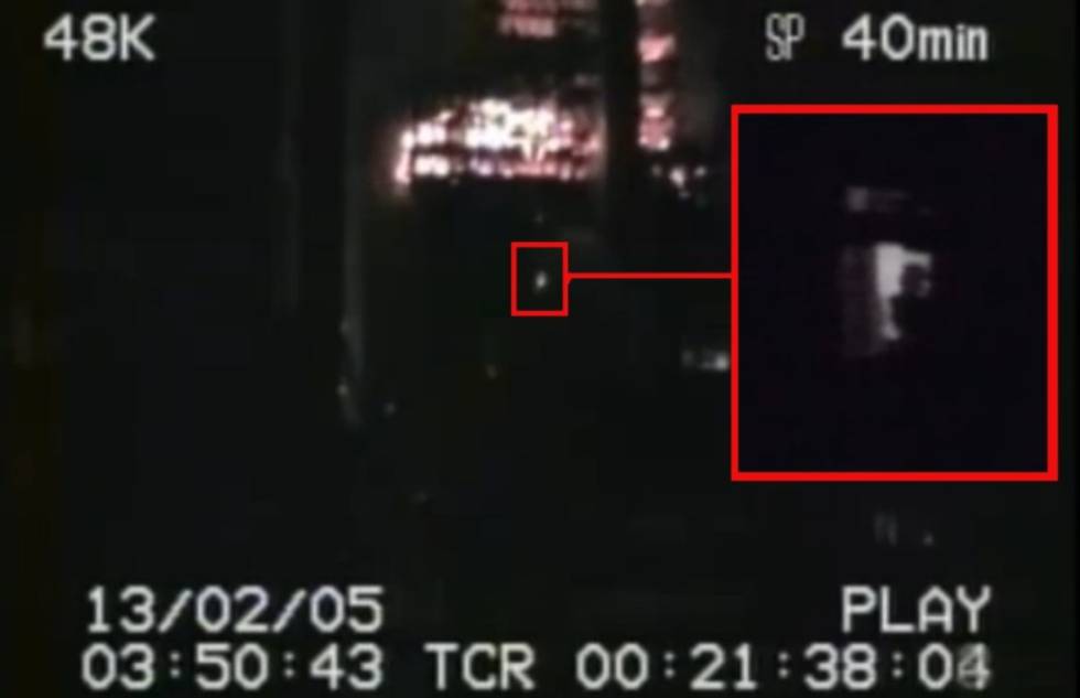Una captura de la grabación en la que aparecen los famosos fantasmas.