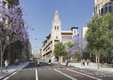 La reforma de la Via Laietana elimina els carrils de pujada de cotxes