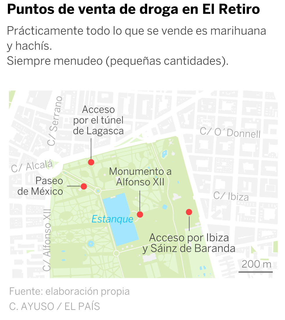 Así es un día de trapicheo en El Retiro: “Tengo lo que quieras”