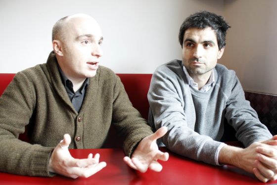Didac Aparicio, a la izquierda, y Eduardo Sancho. Didac Aparicio, a la izquierda, y Eduardo Sancho.