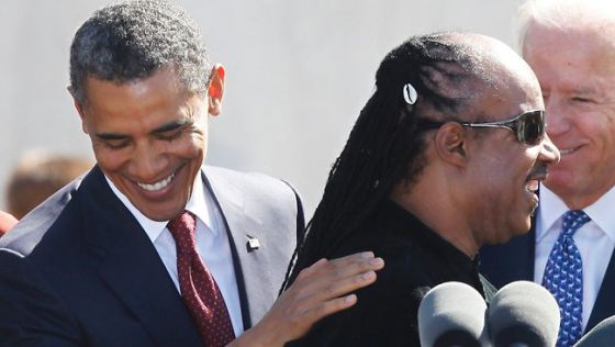 Obama con Stevie Wonder Obama con Stevie Wonder