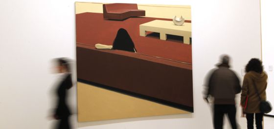 Obra del polaco Wilhelm Sasnal, que forma parte de la Rubell Family Colection, en la Fundación Banco Santander.