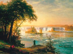 Paisaje de Albert Bierstadt en la exposición 'Paraísos y Paisajes. De Brueghel a Gauguin' en la Colección Carmen Thyssen-Bornemisza