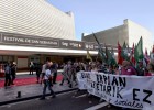 Imágenes del sexto día del festival de San Sebastián (en huelga)