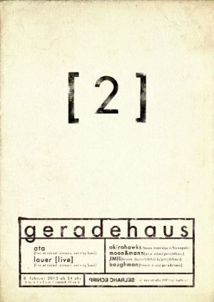 Flyer de la próxima fiesta GeradeHaus en Berlín.