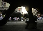 El chupinazo se retrasa 20 minutos por el despliegue de una gran ikurriña
