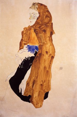 'Girl with yellow shawl (La niña del chal amarillo)', pintada por Egon Schiele en 1911.
