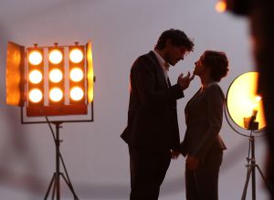 Andrés Velencoso y Cristina Plazas en pleno rodaje del spot de 'Icon'