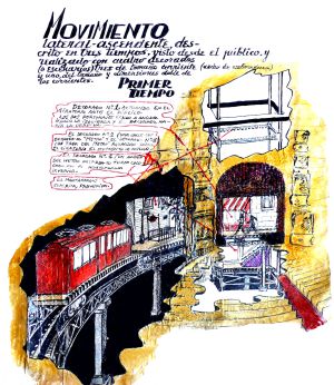 Parte de los planos del teatro giratorio ideado por Jardiel Poncela.