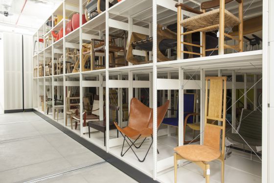 Almacén del Museo del Diseño de Barcelona.