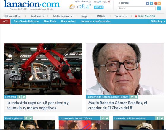 La muerte de Chespirito en la prensa internacional