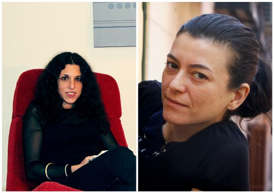 Ariana Harwicz, a la izquierda; Samanta Schwebling, a la derecha.