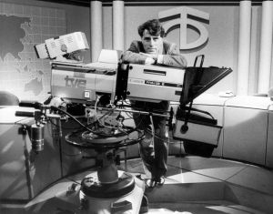 Jesus Hermida, en un plató de TVE, en marzo de 1987.