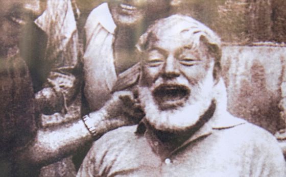 Ernest Hemingway en Pamplona.