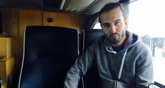 Guillermo Galván, el guitarrista de Vetusta Morla, horas antes del concierto en el Sonorama 2015.