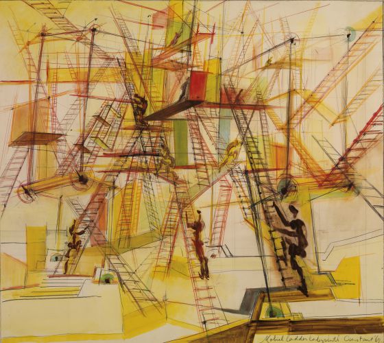 'Laberinto de escaleras móviles' (1967) de Constant