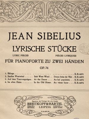 Portada de Piezas líricas para piano.