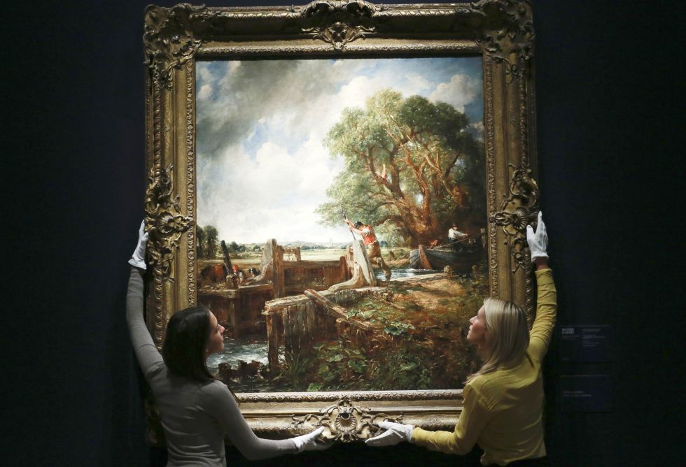 'La esclusa', de Constable, antes de ser vendida en Christie’s de Londres en 2012.