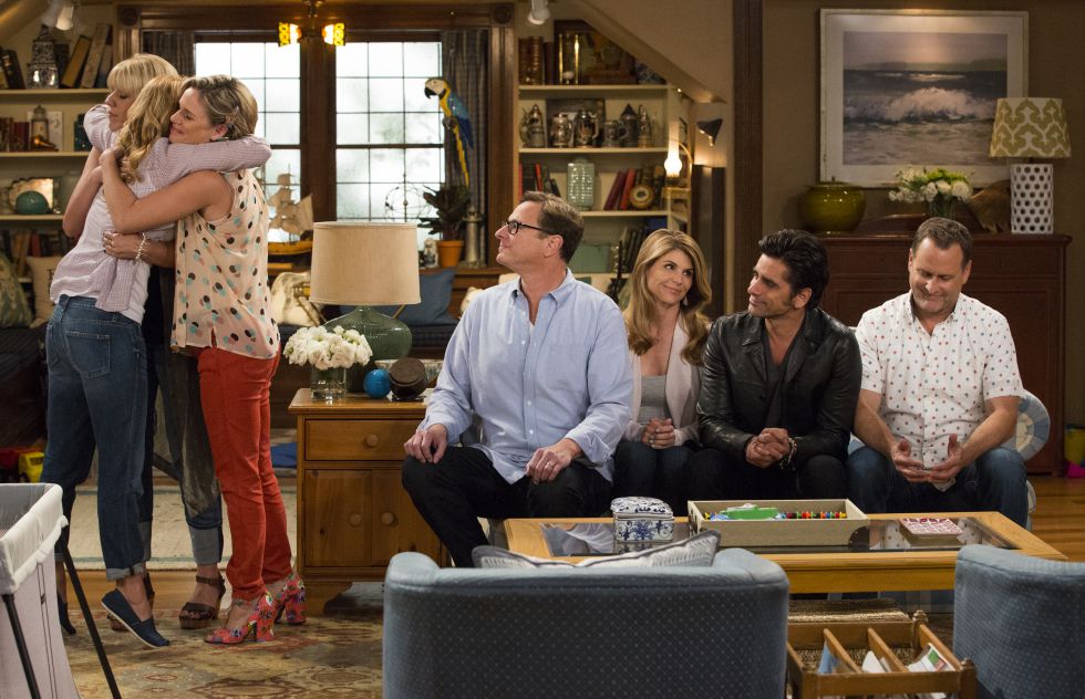 Bob Saget, John Stamos y Dave Coulier, en 'Madres forzosas'.