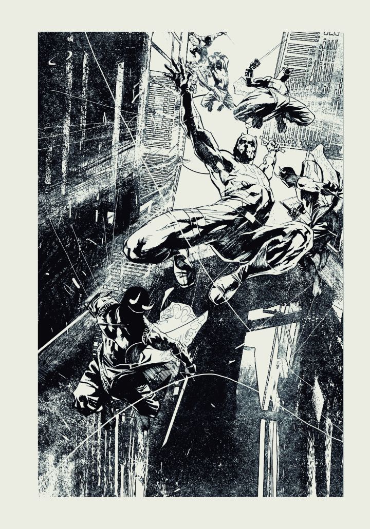 Roberto de la torre dibuja a Daredevil. Roberto de la torre dibuja a Daredevil.