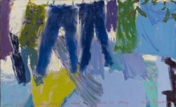 'Mucha ropa tendida azul', de 1995.