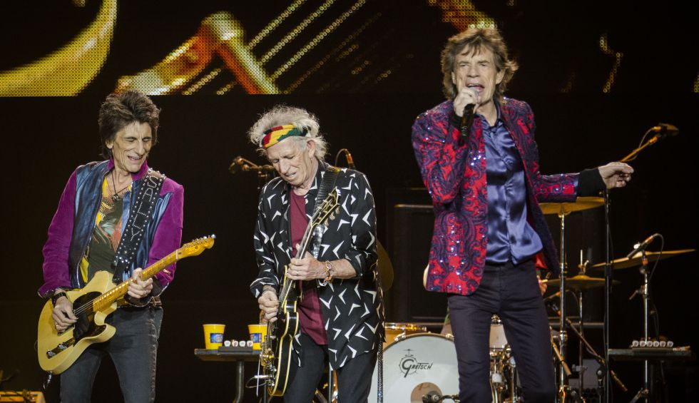 The Rolling Stones en un concierto en la Ciudad de México.