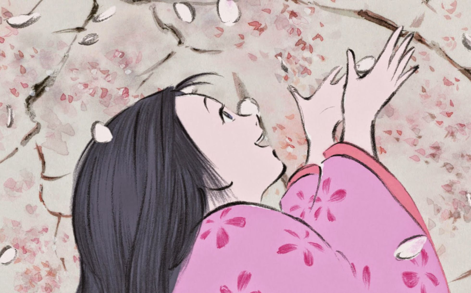 Fotograma de 'El cuento de la princesa Kaguya'. Fotograma de 'El cuento de la princesa Kaguya'.