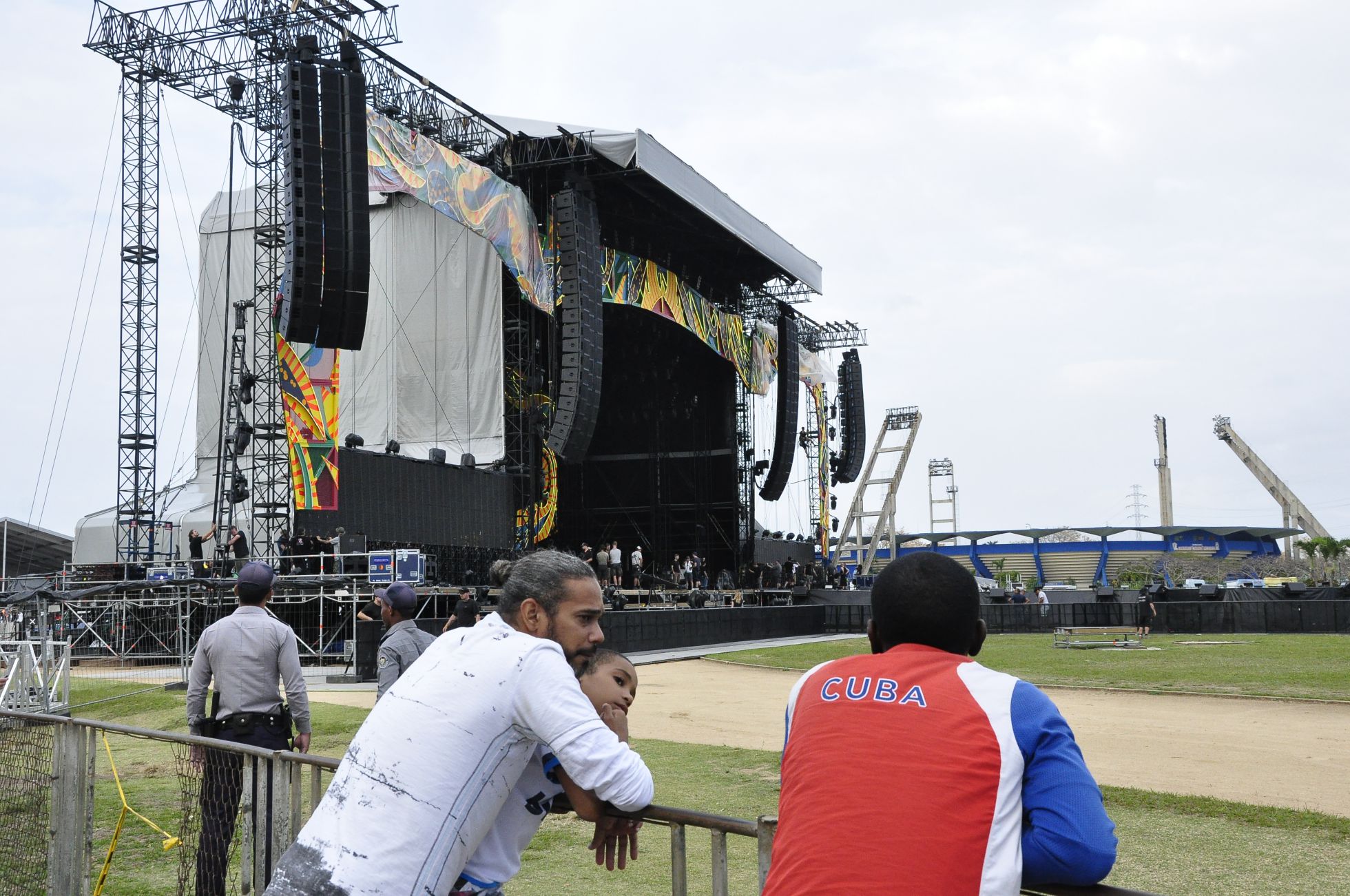 O palco onde tocarão os Rolling Stones em Cuba. O palco onde tocarão os Rolling Stones em Cuba.