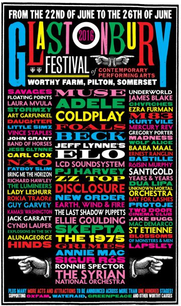 Glastonbury 2016: Adele, Coldplay y Muse encabezan el cartel