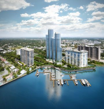 Una representación recreada por ordenador del edificio que Rafael Moneo, construirá en Miami, Florida.