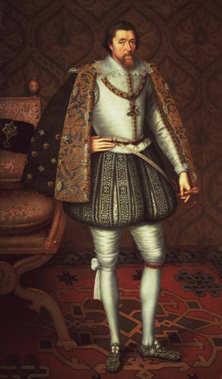 Retrato de Jacobo I, obra de Paul van Somer. Retrato de Jacobo I, obra de Paul van Somer.