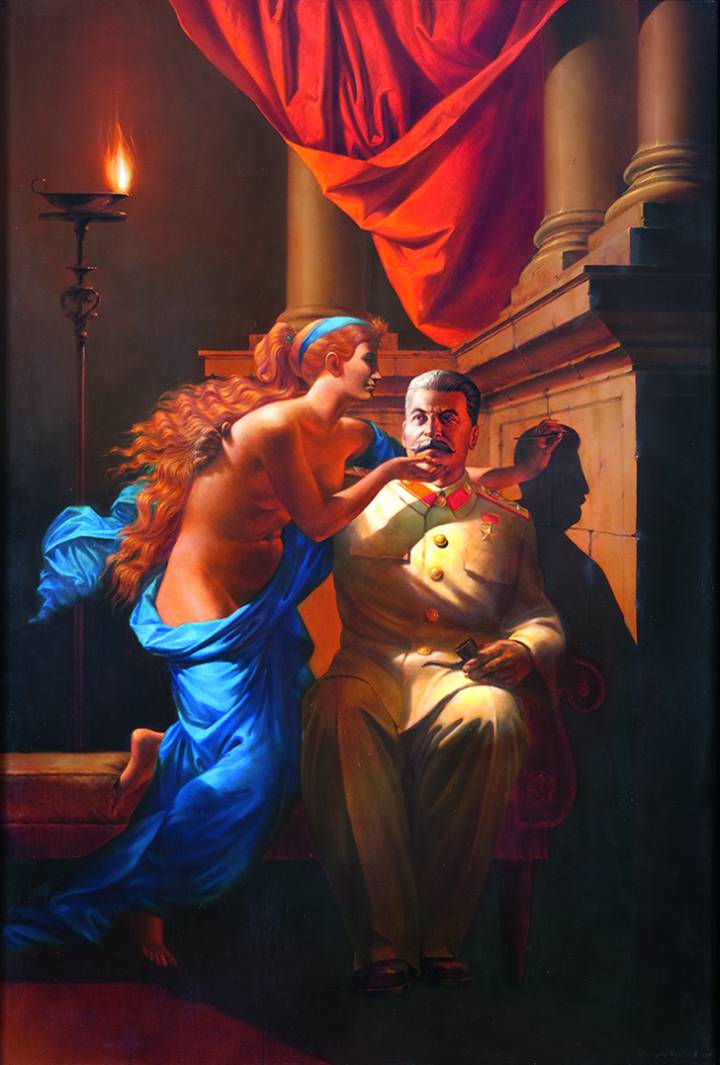 'El origen del realismo socialista nostálgico' (1982-83), obra de Vitaly Komar y Alexander Melamid. 'El origen del realismo socialista nostálgico' (1982-83), obra de Vitaly Komar y Alexander Melamid.