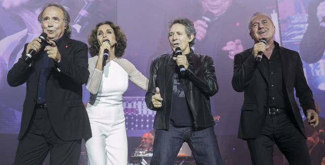 Serrat, Ana Belén, Víctor Manuel y Ríos, en el Palau Sant Jordi en julio. Serrat, Ana Belén, Víctor Manuel y Ríos, en el Palau Sant Jordi en julio.