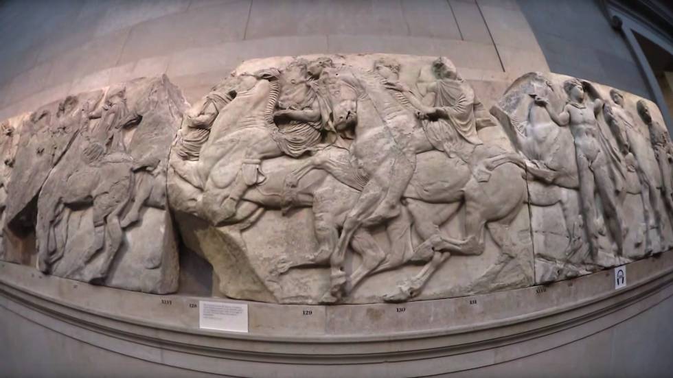 Friso del Partenón de Atenas, en el Museo Británico de Londres.